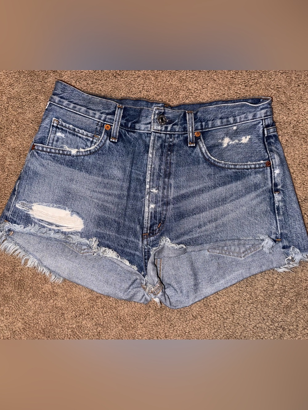 Citizens Of Humanity Distressed Denim Danielle Cutoff Shorts